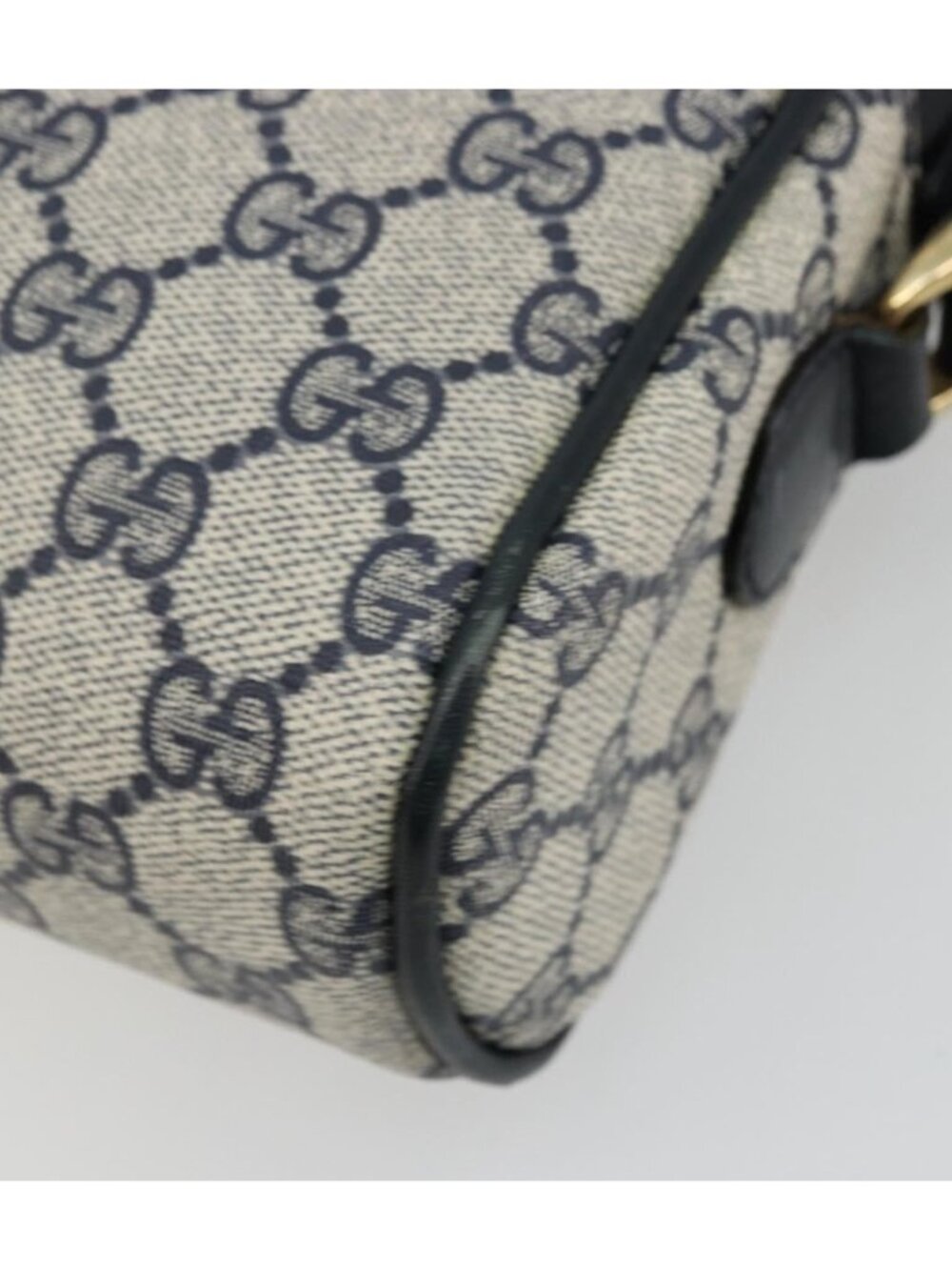 GUCCI GG Supreme Sherry Line Shoulder Bag PVC Navy Gold 010 378 - Picture 9 of 16